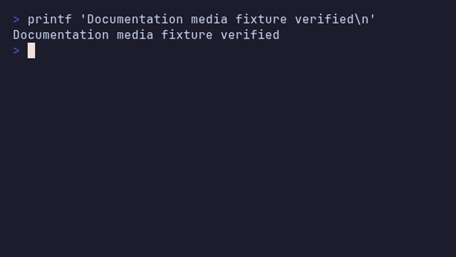 A documentation-owned terminal demo